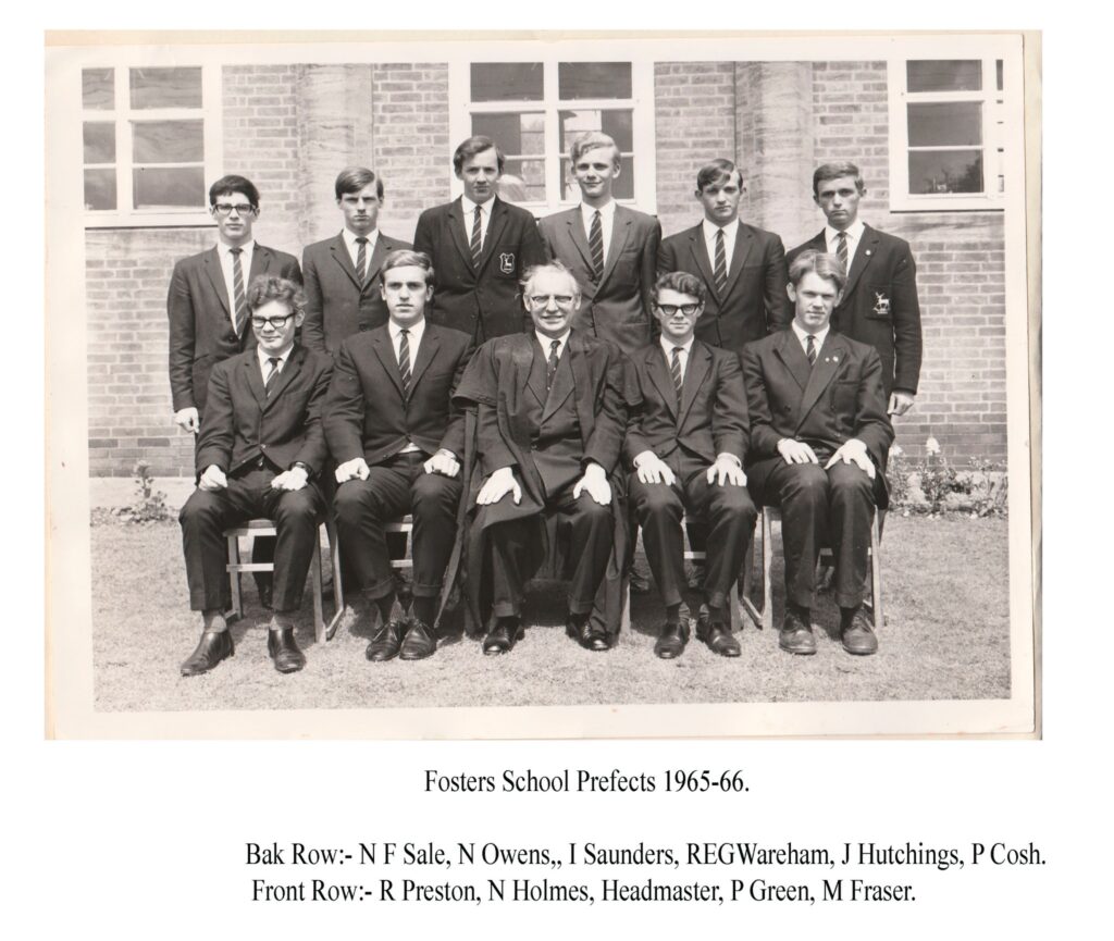 Fosters School Prefects - 1965-1966